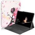 Elf Girl Pattern Colored Painted Horizontal Flip PU Leather Case for Microsoft Surface Go 10 inch, with Holder & Pen Slot - 1