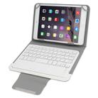 Universal Detachable Magnetic Bluetooth Keyboard Leather Case with Touchpad & Holder for 7 inch IOS & Android & Windows Tablet PC(White) - 1