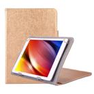 Universal Strokes Texture Horizontal Flip Leather Case with Holder for 10 inch Tablet PC(Gold) - 1