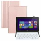 AM12 2 in 1 Removable Bluetooth Keyboard + Protective Leather Tablet Case with Holder for Lenovo Tab P11 (Tab-J606F)(Rose Gold) - 1