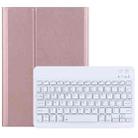 DY-M10ReL 2 in 1 Removable Bluetooth Keyboard + Protective Leather Tablet Case with Holder for Lenovo Tab M10 FHD REL(Rose Gold) - 1