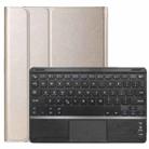 DY-E10 2 in 1 Removable Bluetooth Keyboard + Protective Leather Tablet Case with Touchpad & Holder for Lenovo Tab E10(Gold) - 1