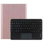 DY-P10-C 2 in 1 Removable Bluetooth Keyboard + Protective Leather Tablet Case with Touchpad & Holder for Lenovo Tab P10 10.1 inch(Rose Gold) - 1