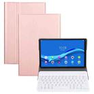 AM10 2 in 1 Removable Bluetooth Keyboard + Protective Leather Tablet Case with Holder for Lenovo M10 FHD Plus 10.3 inch(Rose Gold) - 1