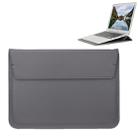 Universal Envelope Style PU Leather Case with Holder for Ultrathin Notebook Tablet PC 15.4 inch, Size: 39x28x1.5cm(Grey) - 1