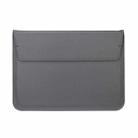 Universal Envelope Style PU Leather Case with Holder for Ultrathin Notebook Tablet PC 13.3 inch, Size: 35x25x1.5cm(Grey) - 2