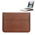 Universal Envelope Style PU Leather Case with Holder for Ultrathin Notebook Tablet PC 13.3 inch, Size: 35x25x1.5cm(Brown) - 1