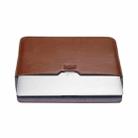Universal Envelope Style PU Leather Case with Holder for Ultrathin Notebook Tablet PC 13.3 inch, Size: 35x25x1.5cm(Brown) - 7