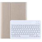 M10 2 in 1 Removable Bluetooth Keyboard + Leather Tablet Case with Holder for Lenovo Tab M10 TB-X505X (Gold) - 1