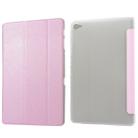 Silk Texture Horizontal Flip Leather Case with Three-Folding Holder for Huawei M5 Lite 10.1 (Pink) - 1