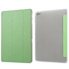 Silk Texture Horizontal Flip Leather Case with Three-Folding Holder for Huawei M5 Lite 10.1 (Green) - 1