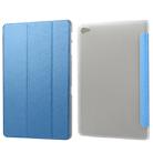 Silk Texture Horizontal Flip Leather Case with Three-Folding Holder for Huawei M5 Lite 10.1 (Blue) - 1