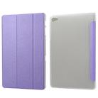 Silk Texture Horizontal Flip Leather Case with Three-Folding Holder for Huawei M5 Lite 10.1 (Purple) - 1