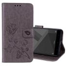 For Xiaomi  Redmi Note 4X Roses Pressed Flowers Pattern Flip Leather Case with Holder & Card Slots & Wallet(Grey) - 1