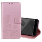 For Xiaomi  Redmi Note 4X Roses Pressed Flowers Pattern Flip Leather Case with Holder & Card Slots & Wallet(Rose Gold) - 1