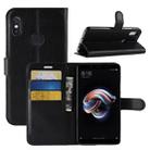 For Xiaomi  Redmi Note 5 Pro Litchi Texture Horizontal Flip Protective Leather Case with Holder & Card Slots & Wallet (Black) - 1