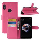 For Xiaomi  Redmi Note 5 Pro Litchi Texture Horizontal Flip Protective Leather Case with Holder & Card Slots & Wallet (Magenta) - 1
