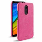 MOFI for Xiaomi Redmi 5 Crazy Horse Texture Leather Surface Protective Back Cover Case(Magenta) - 1