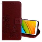 For Xiaomi Redmi 5 Plus Rose Embossed Horizontal Flip Environmental PU Leather Case with Holder & Card Slots & Wallet(Brown) - 1