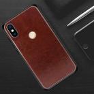 MOFI Shockproof PU Paste PC Case for Xiaomi Mi Mix 2S (Dark Brown) - 1