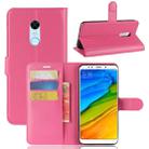 For Xiaomi  Redmi 5 Plus Litchi Texture Horizontal Flip Leather Case with Holder & Card Slots & Wallet (Magenta) - 1