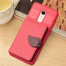 Leaf Style Magnetic Leather Case for Xiaomi Redmi 5 Plus, with Holder & Card Slots & Wallet & Photo Frame (Red) - 1