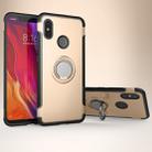 Magnetic 360 Degree Rotation Ring Armor Protective Case for Xiaomi Mi 8(Gold) - 1