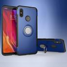 Magnetic 360 Degree Rotation Ring Armor Protective Case for Xiaomi Mi 8(Blue) - 1