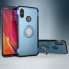 Magnetic 360 Degree Rotation Ring Armor Protective Case for Xiaomi Mi 8(Navy Blue) - 1