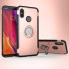 Magnetic 360 Degree Rotation Ring Armor Protective Case for Xiaomi Mi 8(Rose Gold) - 1