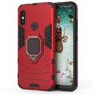 PC + TPU Shockproof Protective Case with Magnetic Ring Holder for Xiaomi Redmi Note 6 Pro (Red) - 1