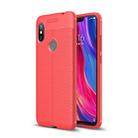 Litchi Texture TPU Shockproof Case for Xiaomi Redmi Note 6 (Red) - 1