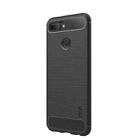 MOFI Brushed Texture Carbon Fiber Soft TPU Case for Xiaomi Mi 8 Lite (Black) - 1