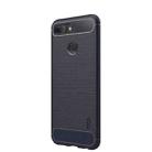 MOFI Brushed Texture Carbon Fiber Soft TPU Case for Xiaomi Mi 8 Lite (Blue) - 1