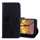 Rose Embossed Horizontal Flip PU Leather Case for Xiaomi Pocophone F1 , with Holder & Card Slots & Wallet(Black) - 1