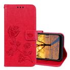 Rose Embossed Horizontal Flip PU Leather Case for Xiaomi Pocophone F1 , with Holder & Card Slots & Wallet(Red) - 1