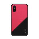 MOFI Shockproof TPU + PC + Cloth Pasted Case for Xiaomi Mi 8 Pro (Red) - 1