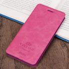 MOFI Crazy Horse Texture Horizontal Flip PU Leather Case for Xiaomi Redmi Note 6, with Holder & Card Slot (Magenta) - 1