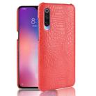 Shockproof Crocodile Texture PC + PU Case for Xiaomi Mi 9(Red) - 1