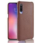 Shockproof Crocodile Texture PC + PU Case for Xiaomi Mi 9(Brown) - 1