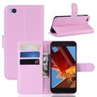 Litchi Texture Horizontal Flip Leather Case for Xiaomi Redmi Go, with Wallet & Holder & Card Slots (Pink) - 1