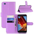 Litchi Texture Horizontal Flip Leather Case for Xiaomi Redmi Go, with Wallet & Holder & Card Slots (Purple) - 1