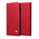 Casual Style Retro Crazy Horse Texture Horizontal Flip Leather Case for Xiaomi Mi 9, with Card Slots & Holder & Wallet (Red) - 1