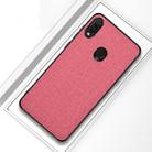 Shockproof Cloth Texture PC+ TPU Protective Case for Xiaomi Redmi Note 7 (Pink) - 1