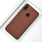 Shockproof Cloth Texture PC+ TPU Protective Case for Xiaomi Redmi Note 7 (Brown) - 1