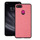 Shockproof Cloth Texture PC+ TPU Protective Case for Xiaomi Mi 8 Lite(Pink) - 1