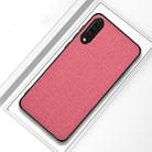 Shockproof Cloth Texture PC+ TPU Protective Case for Xiaomi Mi 9(Pink) - 1