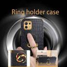 For Xiaomi Mi 11 6D Electroplated TPU Crocodile Pattern Magnetic Leather Case with Ring Holder (Black) - 5