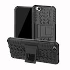 Tire Texture TPU+PC Shockproof Protective Case for Xiaomi Redmi Go, with Holder (Black) - 1