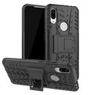 Tire Texture TPU+PC Shockproof Protective Case for Xiaomi Redmi 7, with Holder (Black) - 1